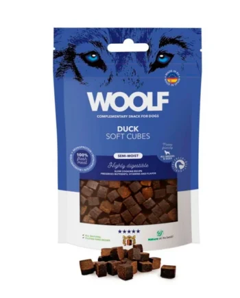 Woolf Cube semihúmedo Monoproteico de Pato | Premios Naturales para Perros