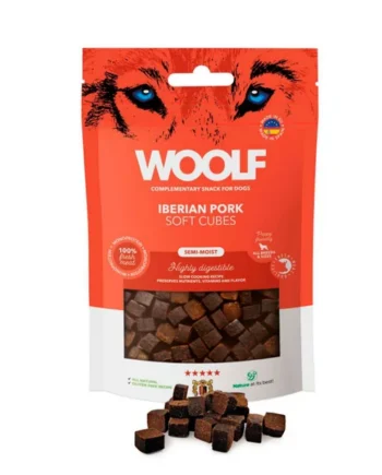 Woolf Cubes Monoproteico Cerdo Ibérico Premios Semihumedos para perros