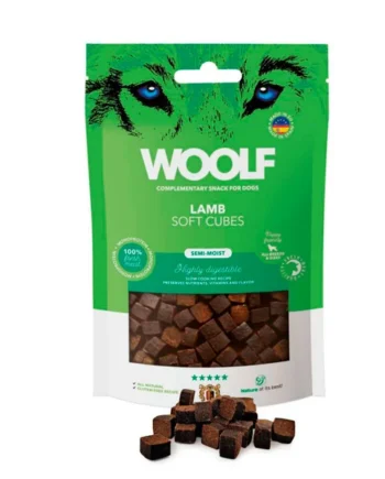Woolf Cubes Monoproteico Cordero Premios Semihumedos Perros