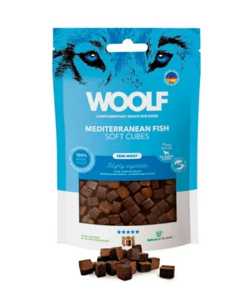 Woolf Cubes semihúmedos Perros de Pescado mediterráneo