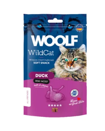 Woolf WildCat Snack Semihumedo de Pato para Gatos