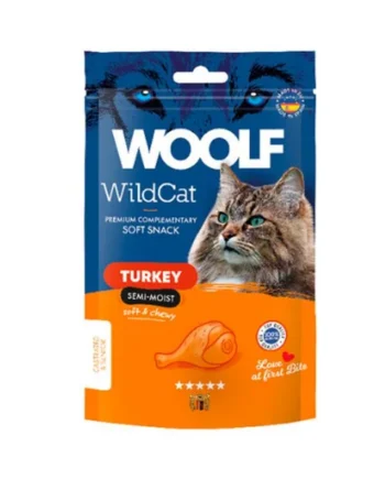 Woolf WildCat Snack Semihumedo de Pavo para Gatos