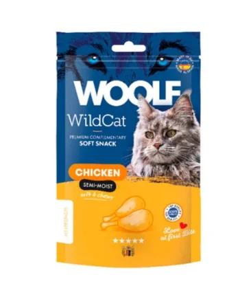 Woolf WildCat Snack Semihumedo de Pollo para Gatos