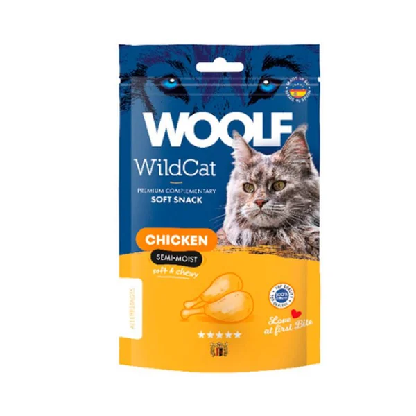 Woolf WildCat Snack Semihumedo de Pollo para Gatos