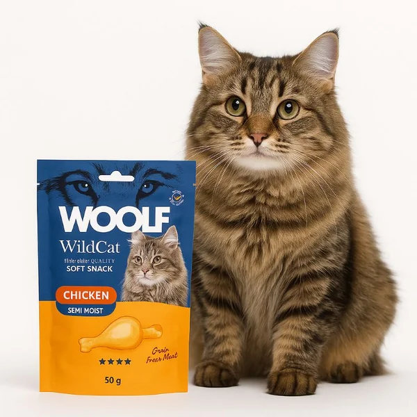 Woolf WildCat Snack Semihumedo de Pollo para Gatos
