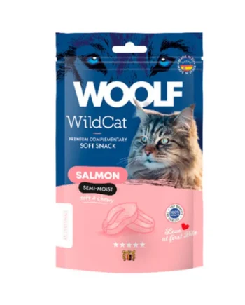 Woolf WildCat Snack Semihumedo de Salmón para Gatos