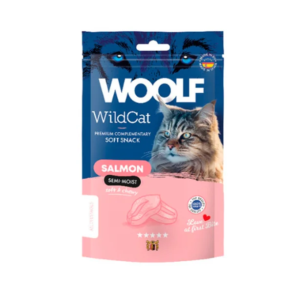 Woolf WildCat Snack Semihumedo de Salmón para Gatos