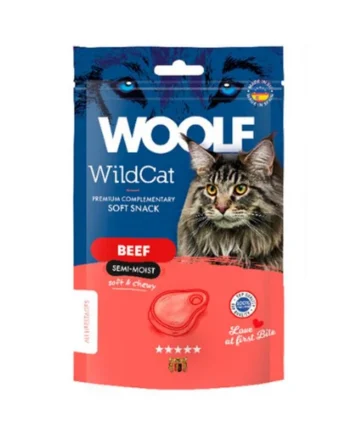 Woolf WildCat Snack Semihumedo de Ternera para Gatos