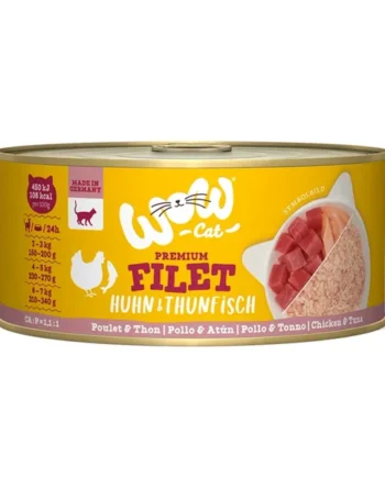 WOW Cat - Filete de pollo y filete de atún 70g