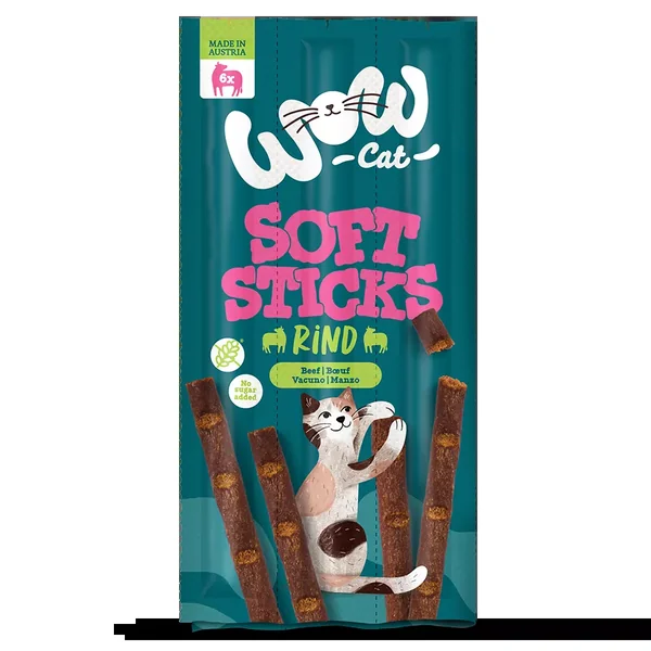 WOW Cat - Soft Sticks con Ternera