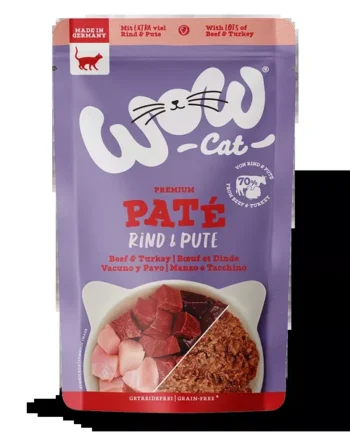 WOW Cat - Vacuno y Pavo en Paté 125g