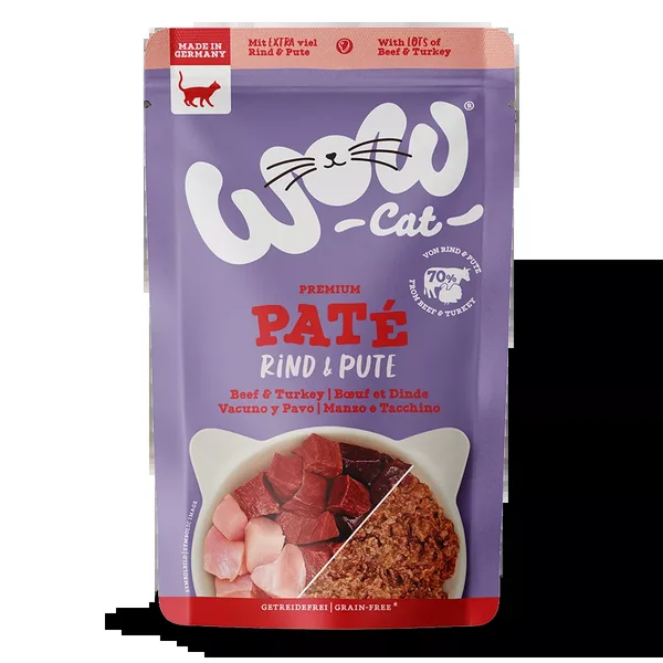WOW Cat - Vacuno y Pavo en Paté 125g