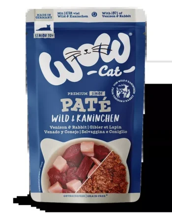 WOW Cat - Venado y Conejo en Paté (Senior) 125g