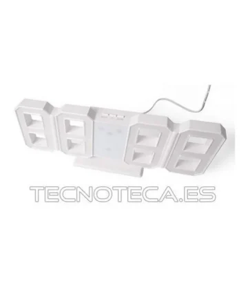 WT0220. Reloj LED 3D display en blanco