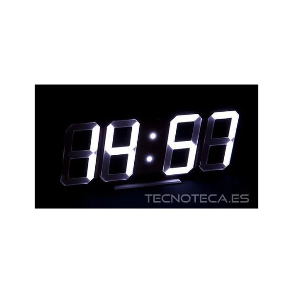 WT0220. Reloj LED 3D display en blanco