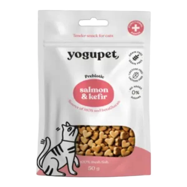 Yogupet Snacks Gatos Salmón y Kéfir — Digestión y Piel Sana