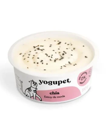 Yogupet Yogur con chía para gatos Yogur Sin Lactosa con Omega 3 y 6