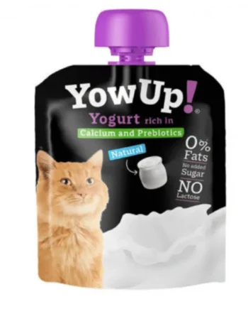 Yow UP gatos yogurt natural pouch 10x85 g