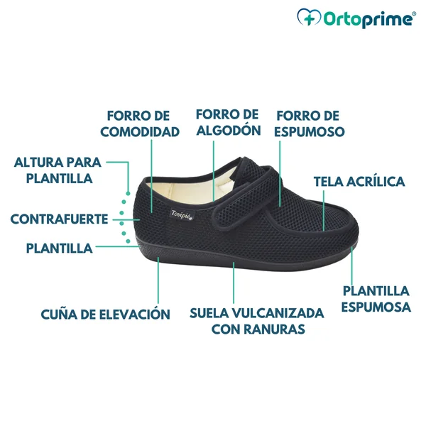 Zapato Ortopédico Luxury con Velcro