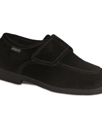 Zapatos Ajustables de Terciopelo Negro con Velcro