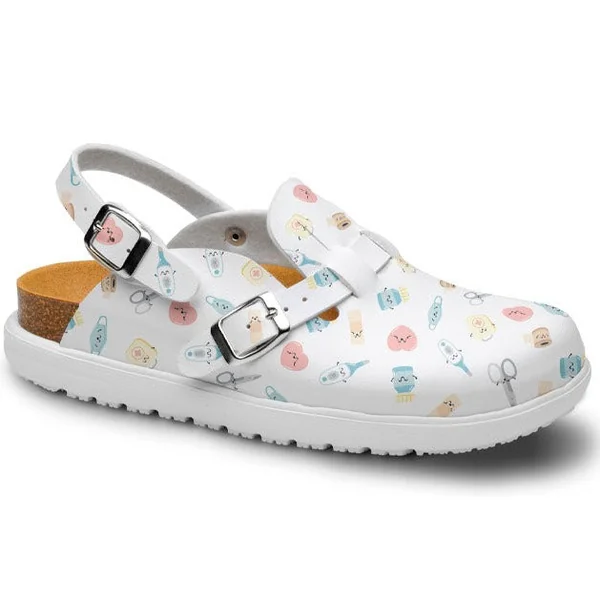 Zuecos de Enfermera para Mujer | Estampado Mr Wonderful