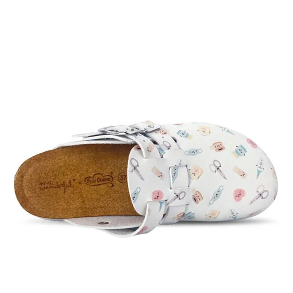 Zuecos de Enfermera para Mujer | Estampado Mr Wonderful