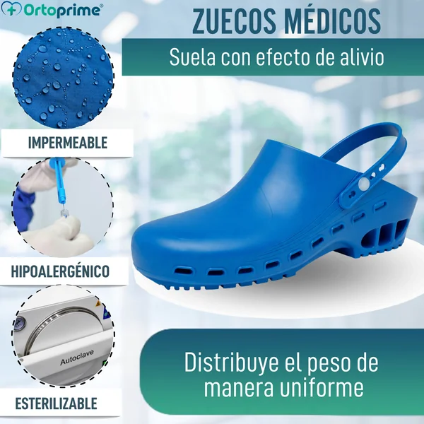 Zuecos Sanitarios Antideslizantes | Protección Impermeable