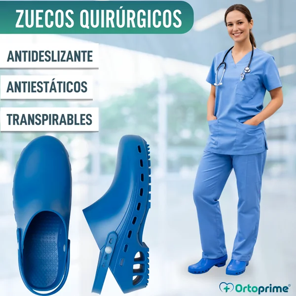 Zuecos Sanitarios Antideslizantes | Protección Impermeable