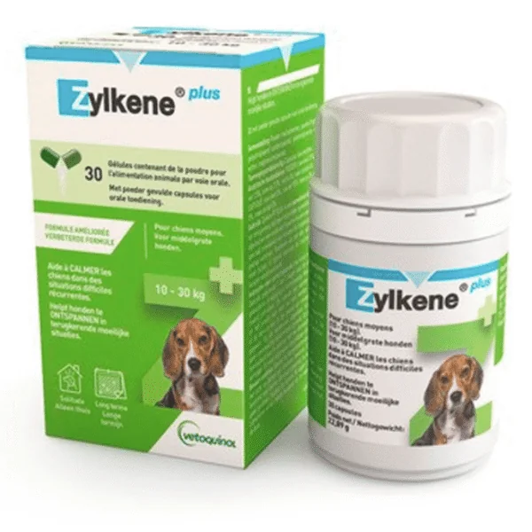 Zylkene PLUS perros medianos 10-30 kg relajante 30 cápsulas 225MG